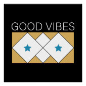 Positives Vibes erfrischendes Design Poster (Vorderseite)