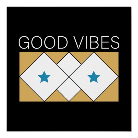 Positives Vibes erfrischendes Design Poster (Vorderseite)