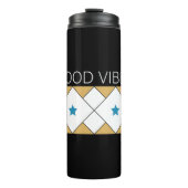 Positives Vibes erfrischendes Design Thermosbecher (Vorderseite)