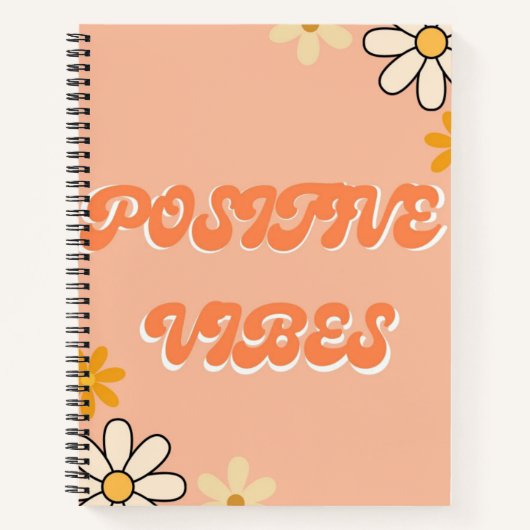 Positives Vibes-Notebook Notizblock (Vorderseite)