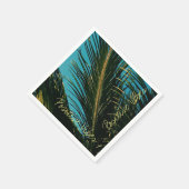 Positives Vibes Palm Tree Paper Napkin Serviette (Ecke)