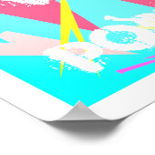 Positives Vibes Pastel Farben Abstraktes Kunstpost Poster (Ecke)