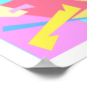 Positives Vibes Pastel Farben Abstraktes Kunstpost Poster (Ecke)
