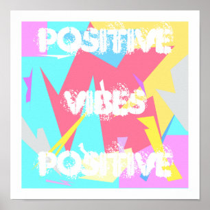 Positives Vibes Pastel Farben Abstraktes Kunstpost Poster