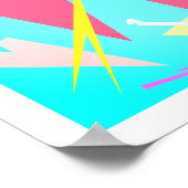 Positives Vibes Pastel Farben Abstraktes Kunstpost Poster (Ecke)