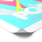 Positives Vibes Pastel Farben Abstraktes Kunstpost Poster (Ecke)