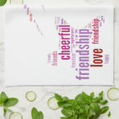Positives Wortdesign Küchentuch (Gefaltet)