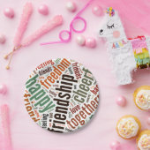 Positives Wortdesign Pappteller (Party)