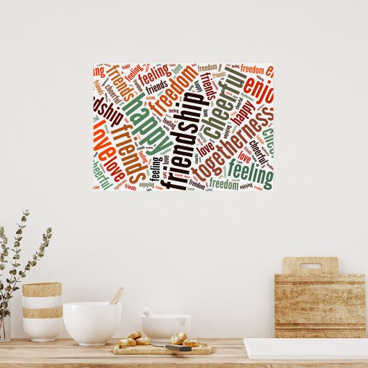 Positives Wortdesign Poster (Küche)