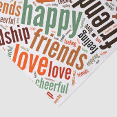 Positives Wortdesign Seidenpapier (Ausschnitt)