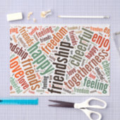 Positives Wortdesign Seidenpapier (Handwerk)