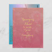 Positives Zitat aus Gold sieht in allem gut aus Postkarte (Vorne/Hinten)