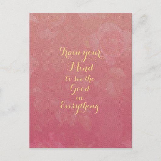 Positives Zitat aus Gold sieht in allem gut aus Postkarte (Vorderseite)