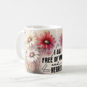 Positives Zitat Blumenvase Kaffeetasse (Vorderseite Links)