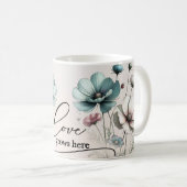 Positives Zitat Blumenvase Tasse (VorderseiteRechts)
