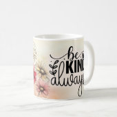 Positives Zitat Blumige Tasse (VorderseiteRechts)