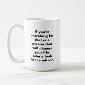 Positives Zitat gewinnt tägliche Absicht Kaffeetasse (Links)