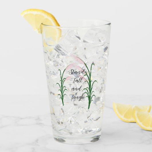 Positives Zitat: hohe und harte Liebe Glas (Vorderseite Ice)