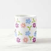 Positives Zitat individuelles Blumendesign Kaffeetasse (Mittel)