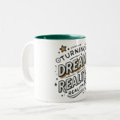 positives Zitat inspirierend motivierend Zweifarbige Tasse (Vorderseite Links)