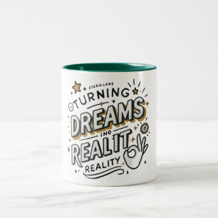 positives Zitat inspirierend motivierend Zweifarbige Tasse