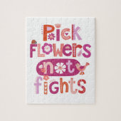 Positives Zitat mit rosa Hand Puzzle (Vertikal)