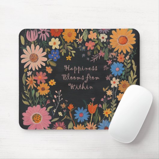 Positives Zitat Mousepad - Blumenmousepad (Mit Mouse)