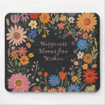 Positives Zitat Mousepad - Blumenmousepad