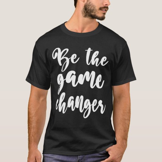 Positives Zitat Sei das weiße Skript für den Spiel T-Shirt (Vorderseite)