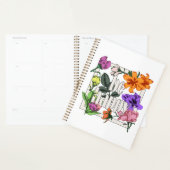 Positives Zitat Sei glücklich und Garten-Blume Planer (Anzeige)
