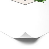 Positives Zitat Sei glücklich und Garten-Blume Poster (Ecke)