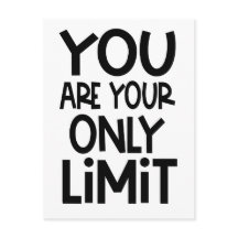 Positives Zitat Sie sind Ihr einziger Limit Schwar