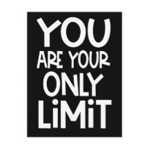 Positives Zitat Sie sind Ihr einziger Limit White 