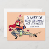 Positives Zitat zu niedlichen Vögeln zu Stärke und Postkarte (Vorne/Hinten)