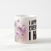 Positives Zitate Blumen-Tasse Kaffeetasse (Mittel)