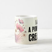 Positives Zitate Blumen-Tasse Kaffeetasse (Mittel)