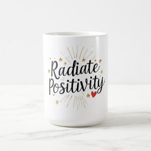 Positivität ausstrahlen – Motivierendes Sternenzit Kaffeetasse