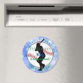 Positivität Baseball Magnet Light Blue HAMbyWG (In Situ (Geschirrspüler))