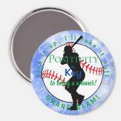 Positivität Baseball Magnet Light Blue HAMbyWG (Vorderseite/Rückseite)