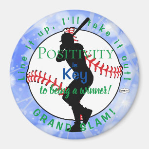 Positivität Baseball Magnet Light Blue HAMbyWG