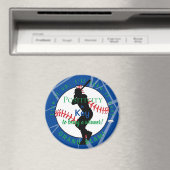 Positivität Baseball Magnet Light Blue HAMbyWG (In Situ (Geschirrspüler))