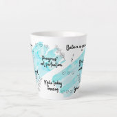 Positivität Boost Blue Latte Tasse (Vorderseite)