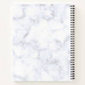 Positivität Chic weißes Marmorgesetz Notizblock (Rückseite)