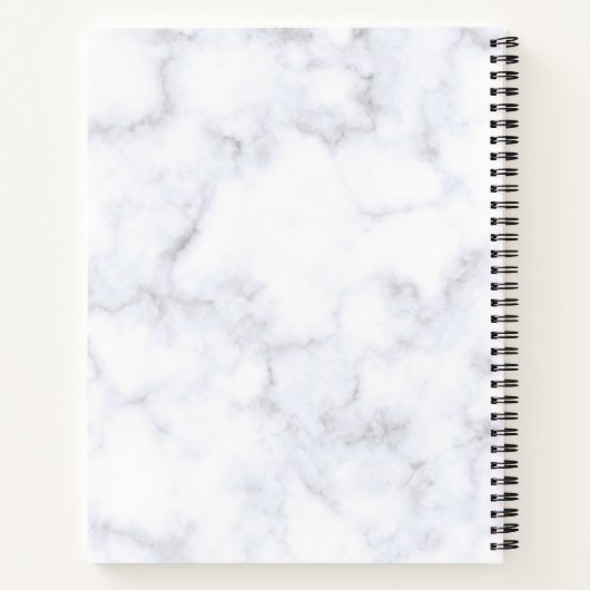 Positivität Chic weißes Marmorgesetz Notizblock (Rückseite)