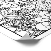 Positivität, Freude, therapeutische Färbung, Liebe Poster (Ecke)