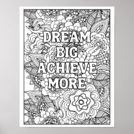 Positivität, Freude, therapeutische Färbung, Liebe Poster