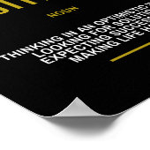 Positivität Inspiration für Erfolg Poster (Ecke)