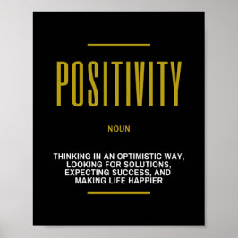 Positivität Inspiration für Erfolg Poster