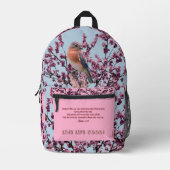 Positivität Inspiration Motivierend Bedruckter Rucksack (Vorderseite)