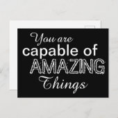 Positivität Phantastische Dinge weiß schwarz Postkarte (Vorne/Hinten)